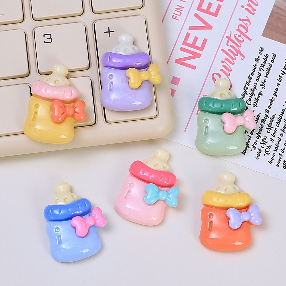 Phone Accessories Baby - 10pcs Cute Baby Feeding Bottle Resin