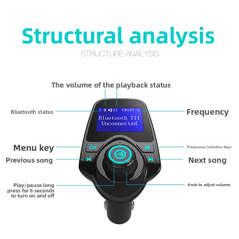 T11 Car MP3 Player FM Transmit - огляд і ціна Phone Accessories Kit