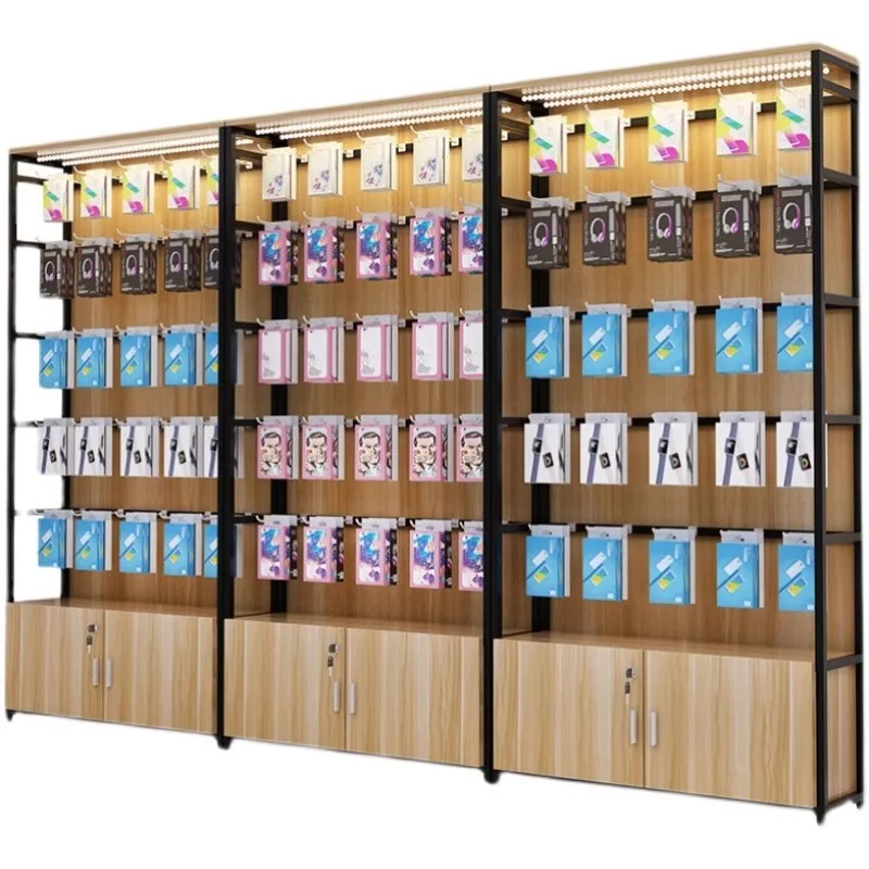Supermarket Shelf Display Cabi - огляд і ціна Phone Accessories Rack Display