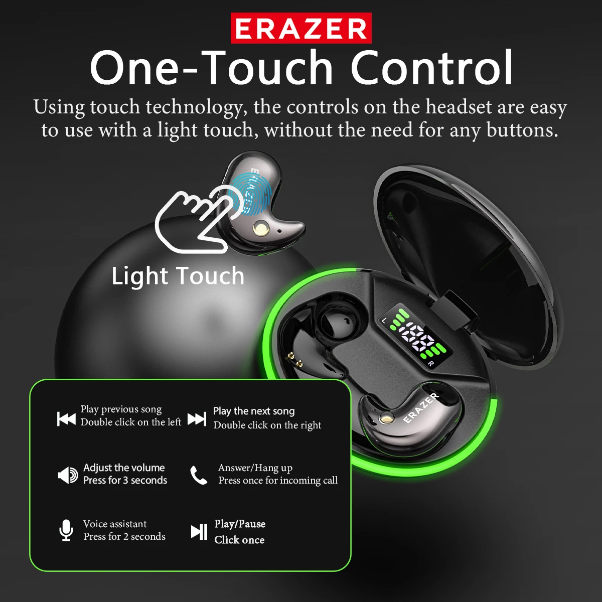 EARZER XF58 In-Ear Bluetooth H - огляд і ціна Wireless Earbuds Case