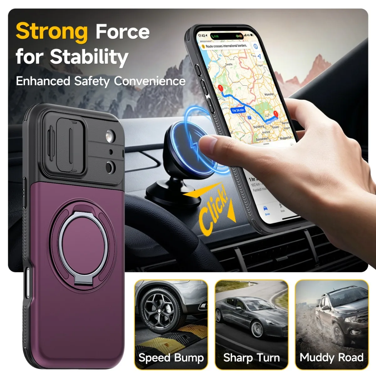 Luxury PC+TPU Armor Shockproof - огляд і ціна Phone Ring Holder